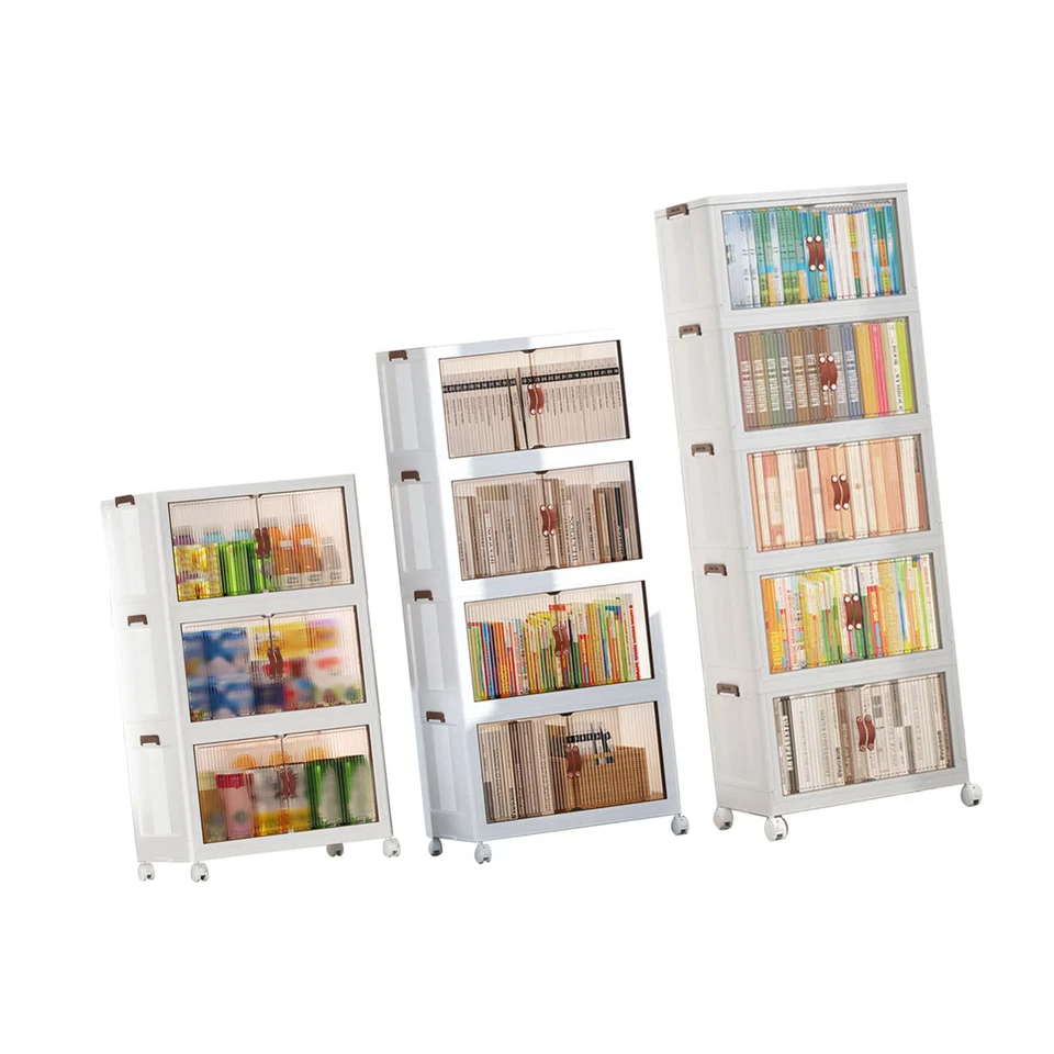 Nuevo gabinete de almacenamiento plegable organizador de plástico que ahorra espacio para el hogar y los niños Foto 2 de 4