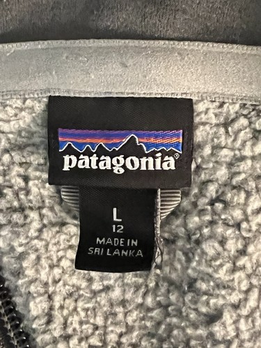 Patagonia Better Sweater Youth Large 12 Gray Full Zip Fleece Jacket Hiking Kids - Picture 3 of 3