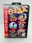 SEGA GENESIS GAME 6-PAK CARTRIDGE W CASE SONIC STREETS OF RAGE REVENGE SHINOBI