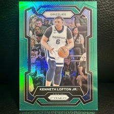 Kenneth Lofton Jr 2023-24 Panini Prizm Green Prizm #79 Refractor Holo Card Grizz