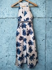 White And Blue Floral Speechless Kids Girls Formal Dress Size 12