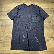 McGregor Pocket Tee Mens L Navy Blue Vintage Distressed Single Stitch USA Made