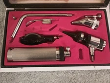 Vintage Riester Otoscope & Ophthalmoscope Diagnostic Set  ( Missing Parts ) 