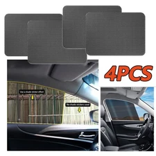 Car Side Window Sunshade 4 PCS Static Cling Films Stickers Sun Shade UV Rays USA