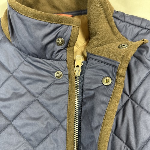 Peter Millar Men's Small Quilted Essex Navy Blue Vest - Picture 6 of 23