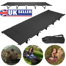 Heavy Duty Camping Folding Bed Cot Adults Guest Bed Outdoor Sleeping W/Carry Bag