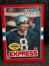Steve Young - 1985 Topps USFL #65 Rookie RC Los Angeles Express Football Card NM. rookie card picture