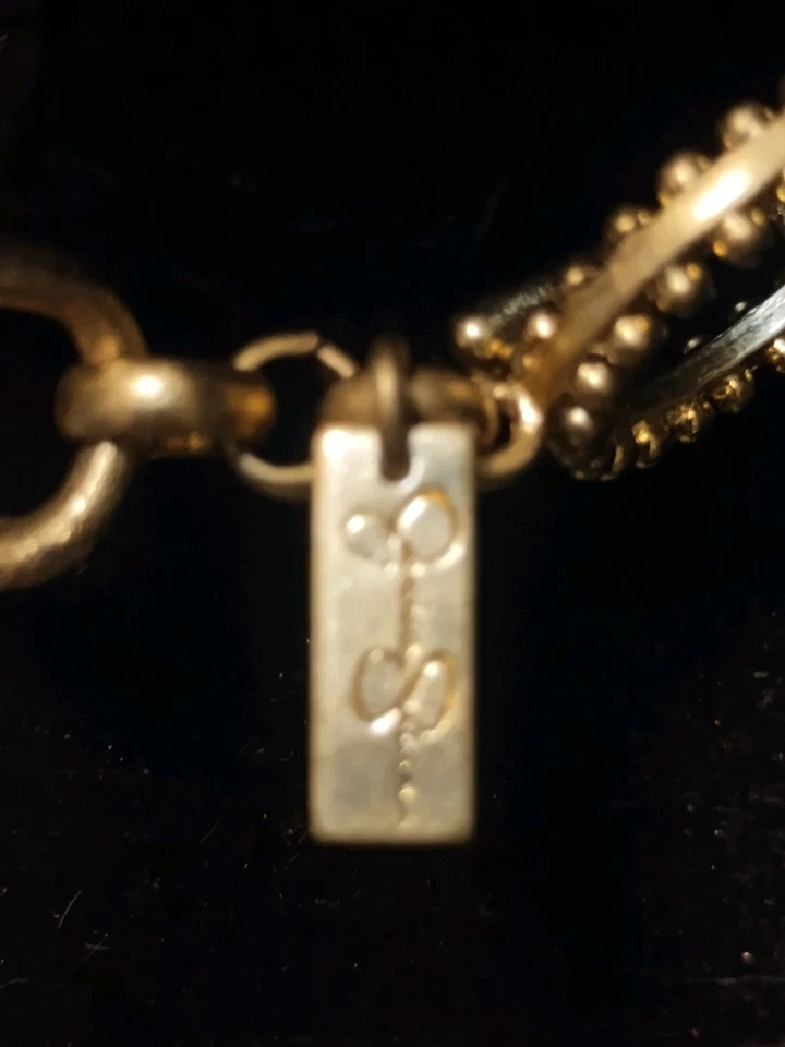 Vintage Jessica Simpson Floral Gold tone Necklace And Bracelet Set - Image 4 of 4