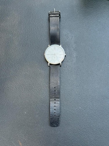 Reloj para hombre Skagen Denmark Hagen esfera blanca tres manecillas correa negra - Imagen 2 de 7