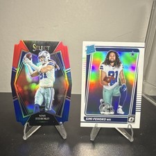 (2) Panini Simi Fehoko Rookie Dallas Cowboys, Select, Donruss Optic