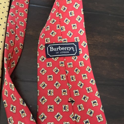 2 Burberry Burberrys Men's Silk Ties Classic Style NR - Picture 2 of 7