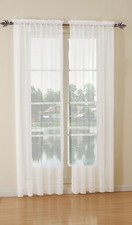 2PC Voile Sheer Curtain Panel Set Window Treatment Drapes Home Decor