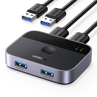UGREEN USB Switch 2PC USB Switch 3.0 2 in 2 Out USB Umschalter Mit 2 USB 3.0 a A