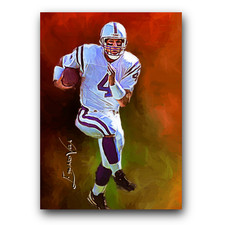 Jim Harbaugh #2 Art Card Limited 15/50 Edward Vela Signed (Indianapolis Colts)