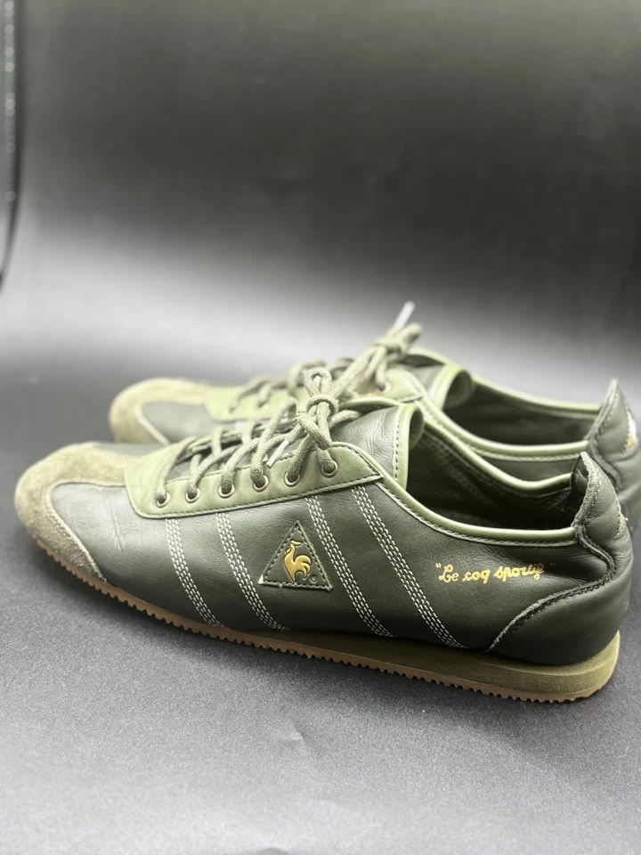 Zapatilla deportiva de cuero verde musgo Le Cop Sportif Escrime para hombre 8,5 Foto 2 de 4