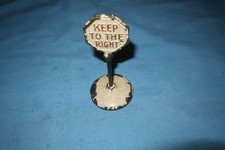 Arcade Cast Iron Keep to the Right Sign