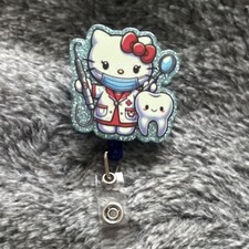 Sanrio Hello Kitty retractable badge reel clip-on dental cartoon