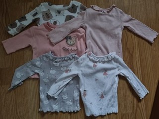 3 6 Months Baby Girls Long Sleeve Tops Bundle 5 Long Sleeve Tops