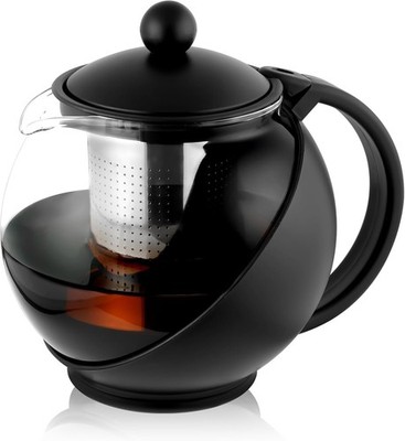 HOTUT Glas Teekanne 750ml Borosilikat Teekocher mit Edelstahlsieb