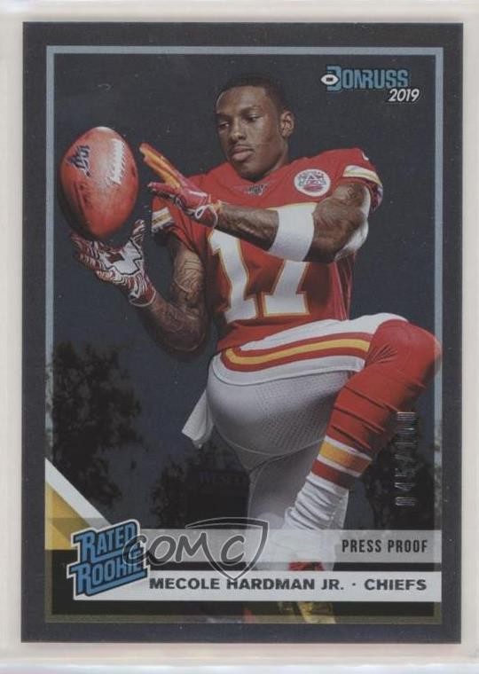 2019 Panini Donruss Rated Rookie Press Proof Silver 45/100 Mecole Hardman Jr 1j8