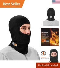 Long Length Black Balaclava - Flame Resistant Thermal Protection for Winter
