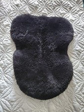 Shires SupaFleece Faux Fur Seat Saver - Black Size Large