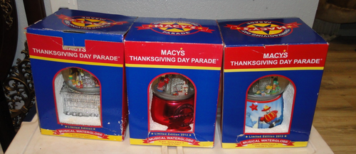 3 Stück 2012, 2013, 2014 Macys Thanksgiving Parade Schnee Wasser Kugel Beschreibung lesen