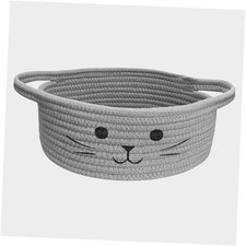 9.8" x 4" Small Cat Toy Basket - Gift Baskets Empty for Baby 9.8"D x 4"H Grey