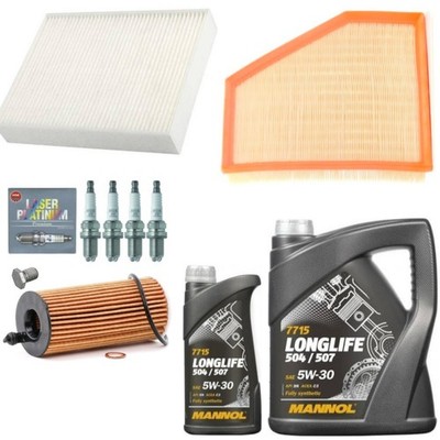 6L MANNOL FILTERS & PLUGS FULL SERVICE KIT FOR BMW 420i 430i F32 F82 2016-20