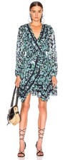 Zimmermann Dress Size 1 Au 8 US 4 Moncur  Wrap Mini Floral Ruffle Chiffon 
