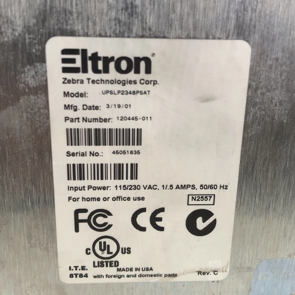 Zebra Eltron LP2348 Direct Thermal Barcode Label Parallel USB RS232 POS Printer - Image 4 of 4