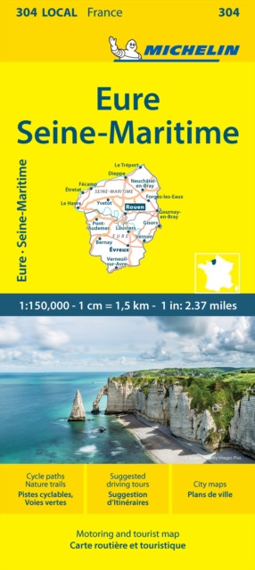 Eure Seine-Maritime - Michelin Local Map 304 - Free Tracked Delivery