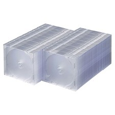 CD/DVD/BD case, 1 disc storage x 100 discs set, thickness 5mm, clear