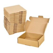 7x5x2 Inches Shipping Boxes, Brown Corrugated Cardboard Literature Mailer for...