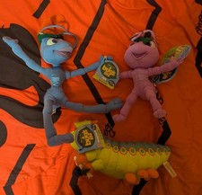 Lot Of Three It's A Bug's Life Plushes Flik, Dot And Heimlich