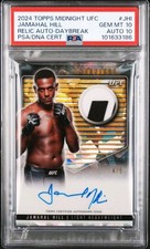 2024 Topps Midnight UFC Relic Jamahal Hill Daybreak 4/5 Gem Mint PSA 10 Auto 10