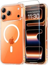 Temdan for iPhone 17 Pro Case Clear with Screen 17 6.3", 