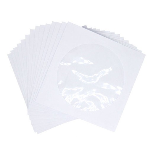 CD DVD HüLlen, DVD CD Medien Papier HüLlen Halter mit Durchsichtigem Fenste5239