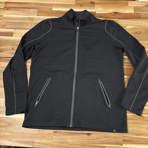 PrAna Breathe Men’s Black Full Zip Lightweight Stretch Jacket Size L