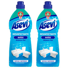 Asevi Bathroom Disinfectant Liquid Floor Surface Cleaner Anti Scale 1L x2 5.26 per litre