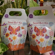 2x Modern Sprout Wildflower Seed bAll Kit Protect Pollenators Bee Flowers Garden