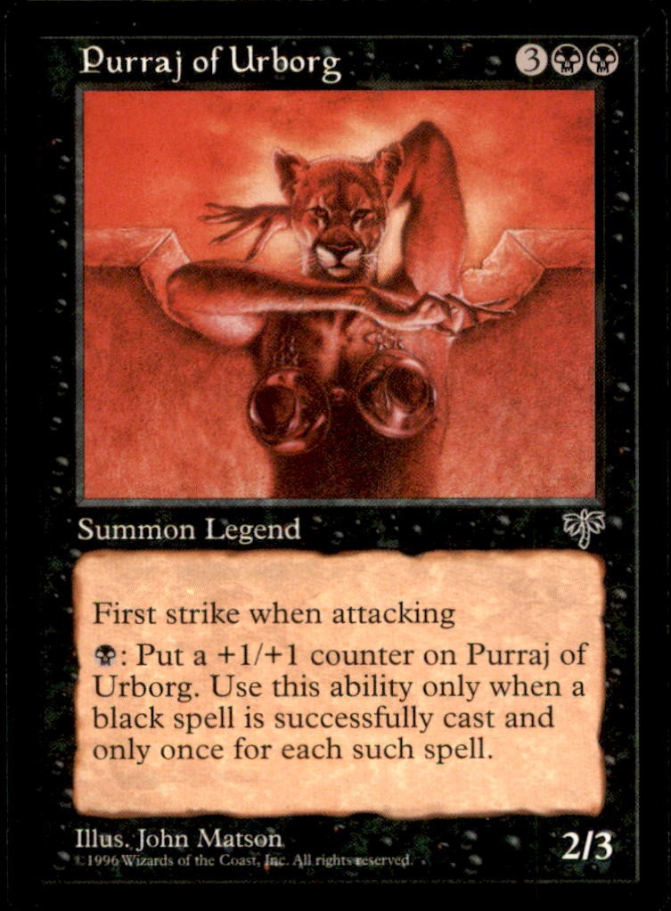 Purraj of Urborg LP Light Play Mirage MTG [6054]