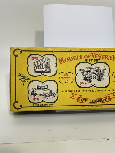 Vintage Matchbox Lesney Models Of Yesteryear Gift Set G-7 England Diecast - Picture 2 of 22