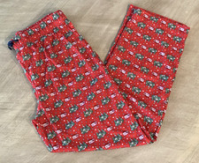 Vineyard Vines Youth Holiday Pajama Pants Red Santa Whale Trees Size L Unisex