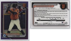 2024 Bowman Chrome Prospects Purple Refractor /250 Lisbel Diaz #BCP-194