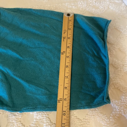Pure Jill Top Womens XL Teal Oversized Cotton Cashmere Pullover Lagenlook Comfy - Picture 9 of 11