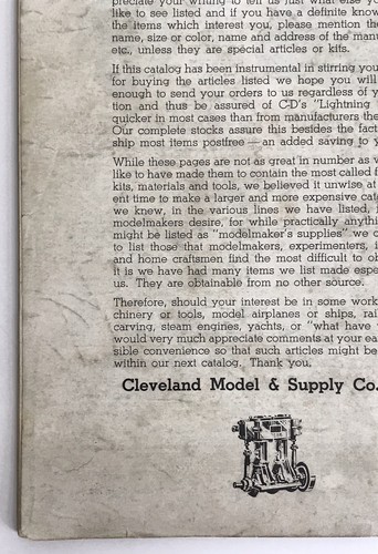 Vintage Cleveland 1936-1937 Modelmakers Hobby Catalog No 1 Like To “Make Things" - Imagen 11 de 21