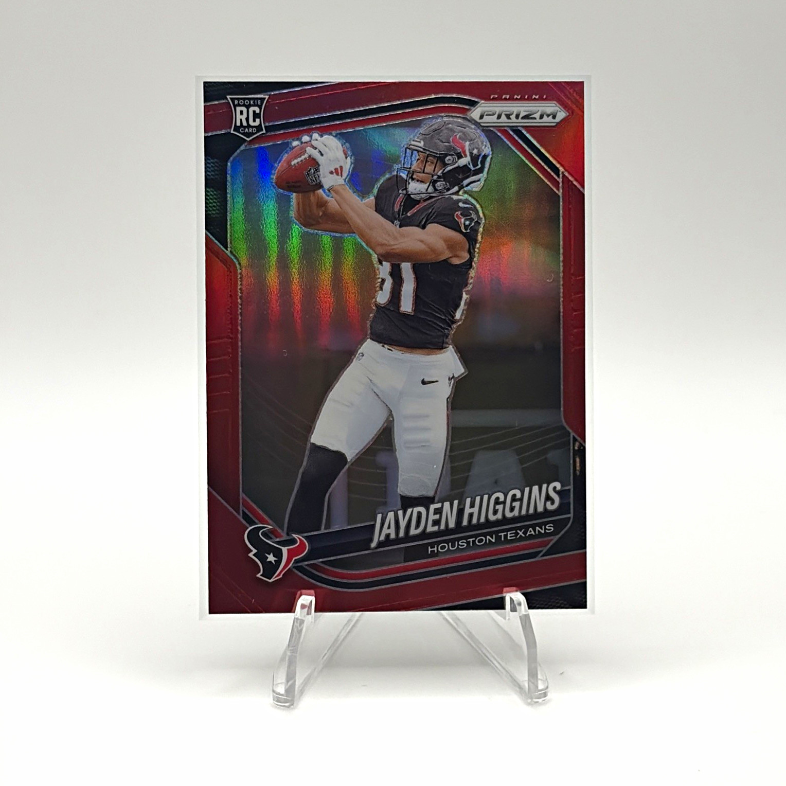 2025 Panini Prizm - Rookies Jayden Higgins #376 Red Prizm (RC)