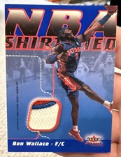 Ben Wallace 2003-04 Fleer Focus NBA Shirtified 3CLR GW Jersey /50 #NS-BW HOF SP