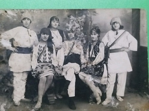 Giudaica ebraica anni '30 foto reale Romania grafia rumena inviata a Parigi - Foto 2 di 4